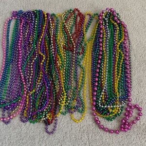 Colorful Mardi Gras beads  Party bead necklaces
